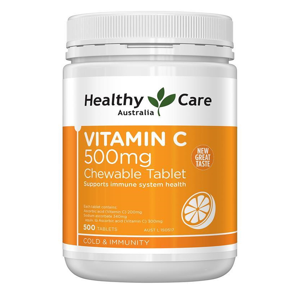 Healthy Care 헬시케어 <b>비타민C</b> 500mg 500츄어블정