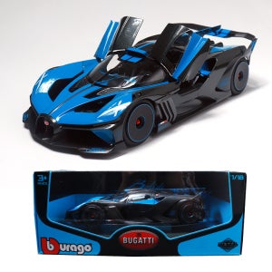 브라고 1:18 부가티 볼리드 레이싱 스포츠카 블루 자동차피규어