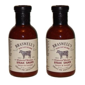 미국발송 브라스웰 비달리아 어니언 찹 스테이크 소스 (382g) 2개 Braswells Vidalia Onion Steak Sauce