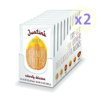 저스틴 일회용 허니 땅콩 버터 파우치 1.15oz(32g) 10입 X 2개 Justin’s Honey Peanut Butter Squeeze Packs