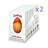 저스틴 일회용 메이플 아몬드 버터 파우치 1.15oz(32g) 10입 X 2개 Justin’s Maple Almond Butter Squeeze Packs