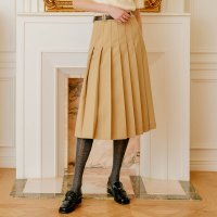 [룩캐스트] 베이지 키라 플리츠 스커트 / BEIGE KYRA PLEATS SKIRT