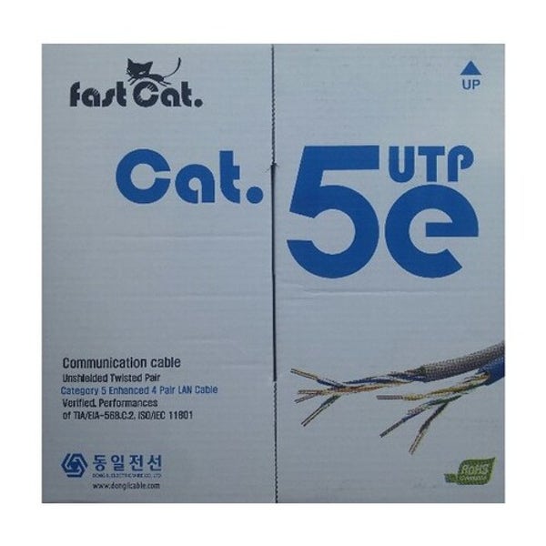 동일전선 UTP CAT5E 4P CM 랜케이블 / 300m / 공사용 자재