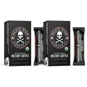 Death Wish Coffee Instant Dark Roast 데스 위시 커피 인스턴트 다크 로스트 4.9g 8개입 2팩