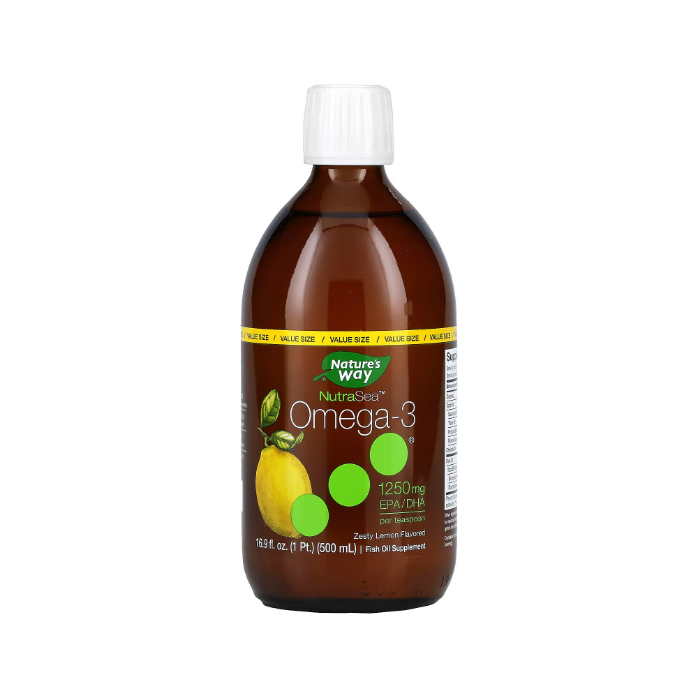 네이처스웨이 <b>NutraSea 오메가3</b> 오메가스리 500ml 레몬맛
