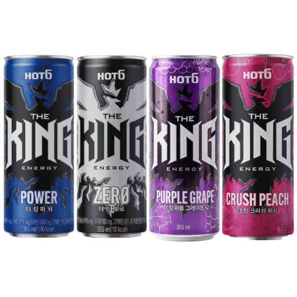 핫식스 더 킹 더킹 제로 포스 그레이프 피치 355ml 24 혼합 세트