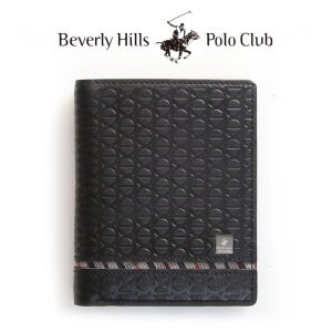 비버리힐스폴로클럽 남성중지갑 체크 고급소가죽 원형무늬