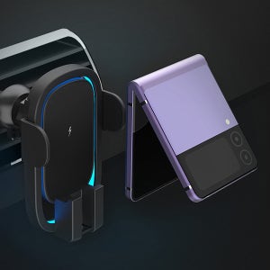 Z플립 스마트폰 차량용 고속 무선 충전기 15W FOD 핸드폰 거치대