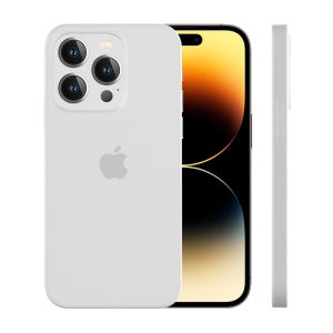 제트스킨 지문방지 나노슬림 생폰 케이스 반투명 매트 무광 화이트, 아이폰14 프로 맥스