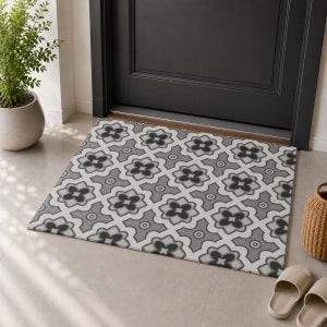디자인 북유럽패턴 코일매트 현관 베란다 발코니 바닥 복도 입구 두께13mm 폭 60cm