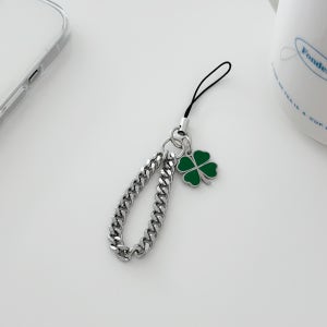 행운 가득 네잎클로버 써지컬 체인 키링