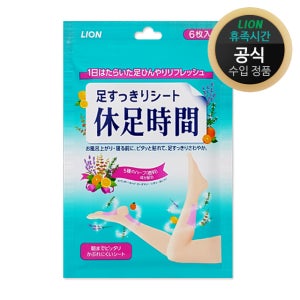 휴족시간 신형 6매 x 1팩 다리 종아리 발패치 냉각시트 쿨링시트 일본히트