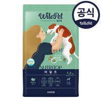 윌로펫 강아지 사료 뉴트리탑 (어덜트) 기호성 좋은 말랑육즙 소프트사료 1.2kg