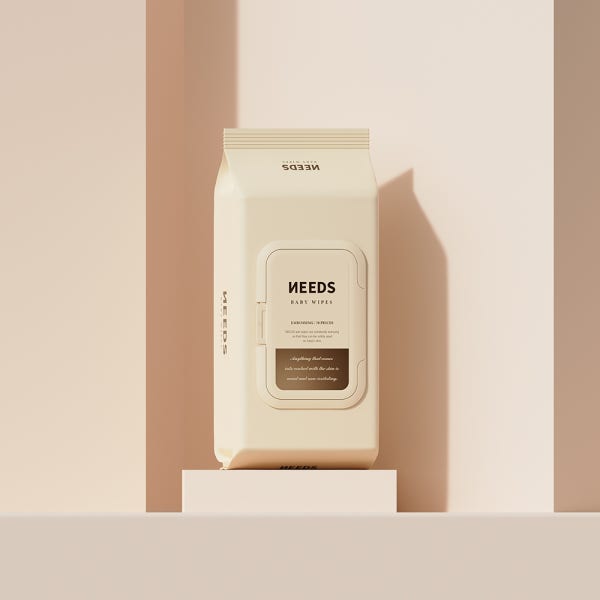 니즈 브라운 아기물티슈 70매 캡형 10팩