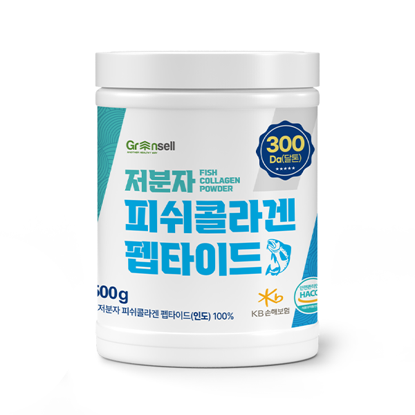 그린셀 저분자 <b>피쉬콜라겐</b> 펩타이드 500g 1통 HACCP 인증제품