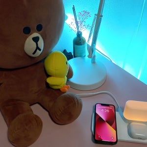 햅시 3in1 삼성 아이폰 무드등 갤럭시 고속 무선 충전기 YMQ21