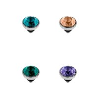 커스텀주얼리 인터체인져블 크리스탈 보토네 Bottone 8mm crystal top 실버