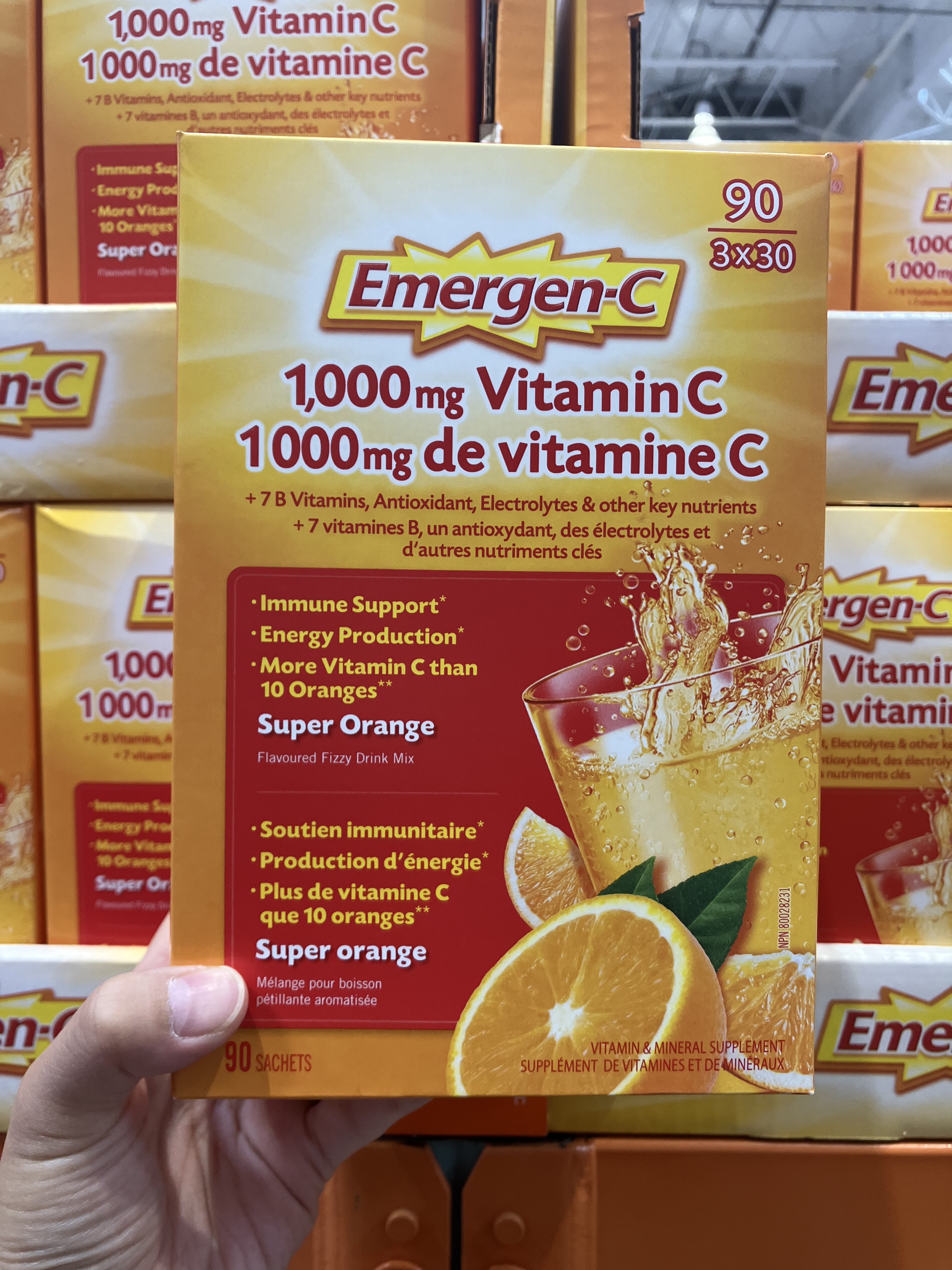 이멀전씨 <b>Emergen-C</b> 1000mg vitamin <b>C</b> 90 팩(새해 2주간만 세일)
