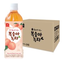 (무료배송)웰그린 스위츠 복숭아 녹차 500ml 24개 /편의점 녹차 음료