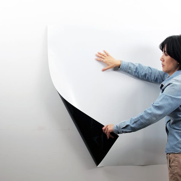 더 쉽게 붙이는 화이트보드 칠판 대형 자석 화이트보드 접착식 백색 60cm x 40cm