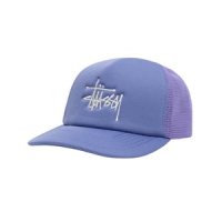 STUSSY 스투시 남성 여성 매쉬 볼캡 모자 빅 베이직 트러커 캡 퍼플