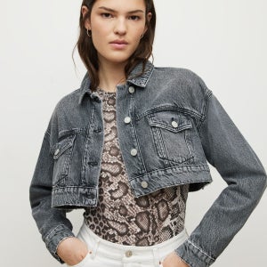 올세인츠 크롭 데님 자켓 ALLSAINTS CROPPED DENIM JACKET