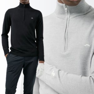 제이린드버그 니트 남성 골프니트 집업 스웨터 목폴라 골프웨어