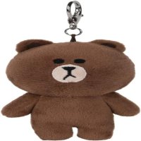 GUND LINE Friends 브라운 베어 백팩 클립 봉제 동물 인형, 12.7cm(5인치)