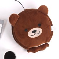 USB 곰돌이 보온 온열 쿠션 마우스패드