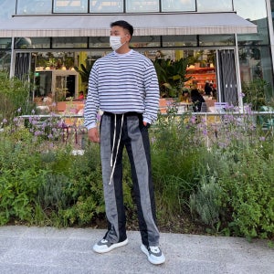 city st 단가라 스트라이프 오버핏 긴팔티 롱 티셔츠 3COLOR