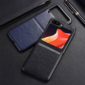 아키쉘 갤럭시Z플립3 제트지 레트로 컬러 슬림 보호 가죽 핸드폰 케이스