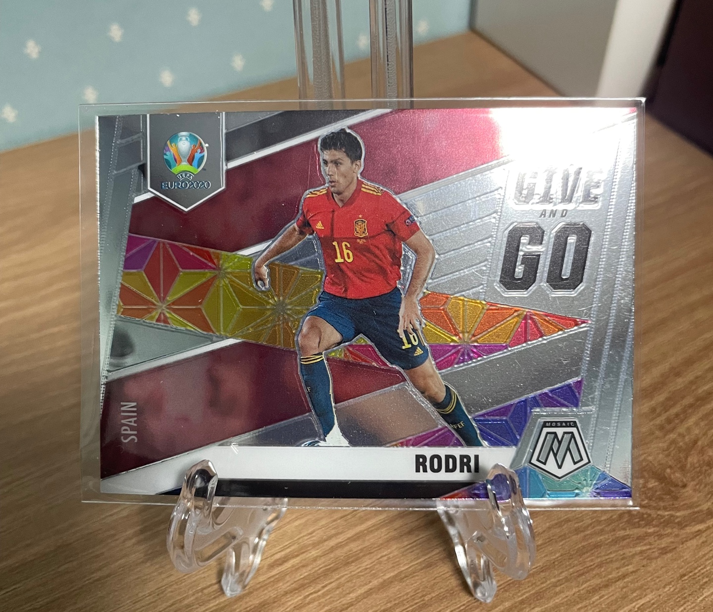 2020-21 파니니 모자익 유로 로드리 인서트 카드 (Panini Mosaic Euro Give and Go Rodri)
