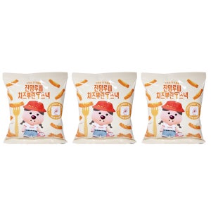 잔망루피 치즈뿌린 떡볶이스낵 80g 3개 간식거리 사무실과자