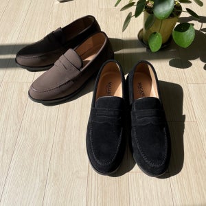 남자 스웨이드 페니로퍼 남성 쎄무 정장 두구