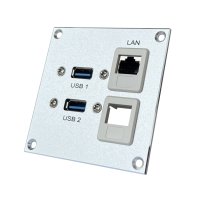 (주문제작) 벽부판넬 USB 2포트 + LAM 1포트 + 맹 1구