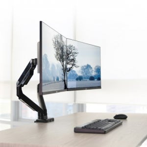 셀프밸런스 듀얼 모니터암 20인치 22인치 24인치 27인치 32인치 모니터거치대 BBMA-2D