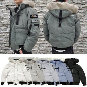 내셔널지오그래픽 숏패딩 타루가 남성 퍼트리밍 덕다운 23년