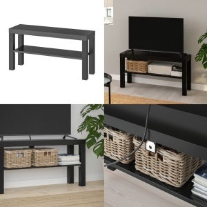 이케아 TV장식장 라크 선반 티비다이 거실 티비장 블랙