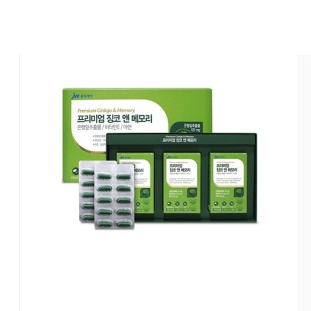 <b>JW중외제약</b> 프리미엄 징코 앤 메모리 500mg x 30캡슐 x 3박스