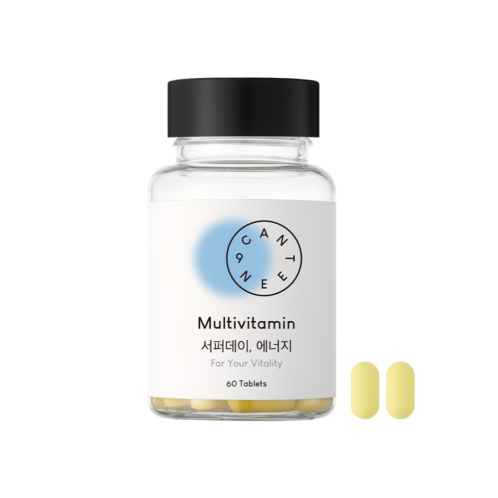 캔틴나인 서퍼데이 에너지 종합비타민 비타민D 엽산 마그네슘 60정, 1개