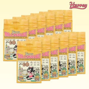 허레이 두부 카사바모래 안전한 천연 고양이모래 미스터카사부 7L, 12개