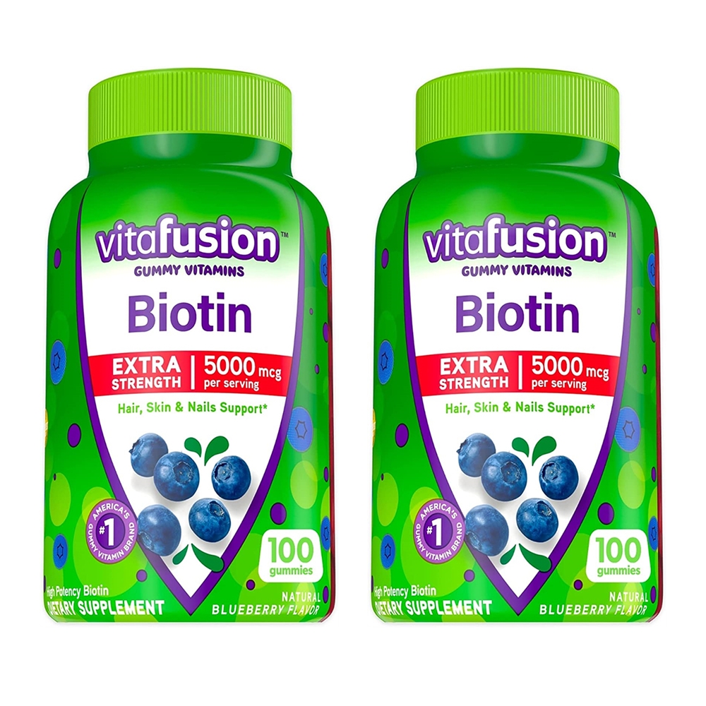 비타퓨전 엑스트라 스트렝스 비오틴 구미 100정 2팩