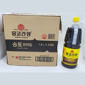 마산 몽고 송표 프라임 간장 1.8L, 6개