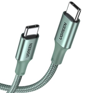 유그린 프리미엄 100W C to C타입 고속충전케이블 그린, US316