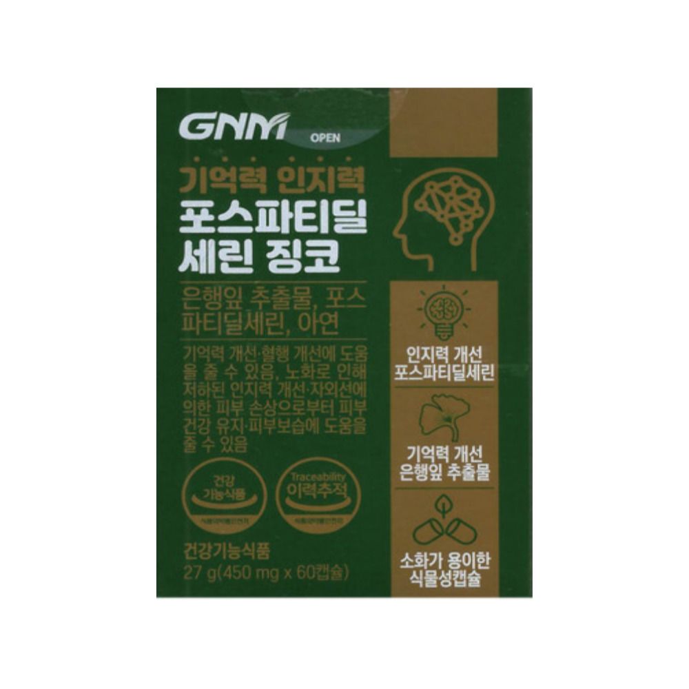 기억력 인지력 포스파티딜세린 징코