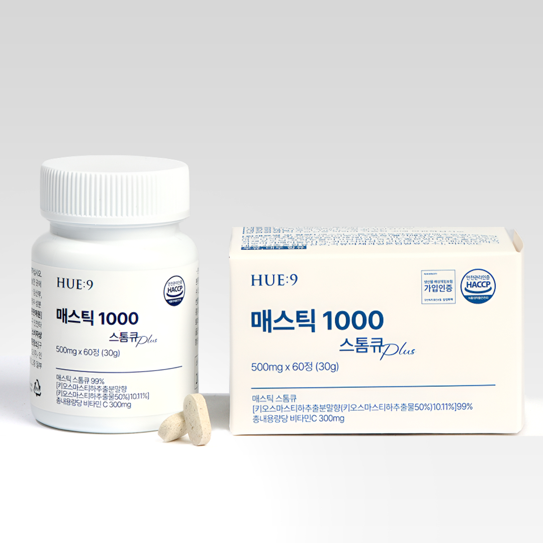 휴나인 <b>매스틱 검</b> 1000 스톰 큐 무농약 양배추 PLUS 60정