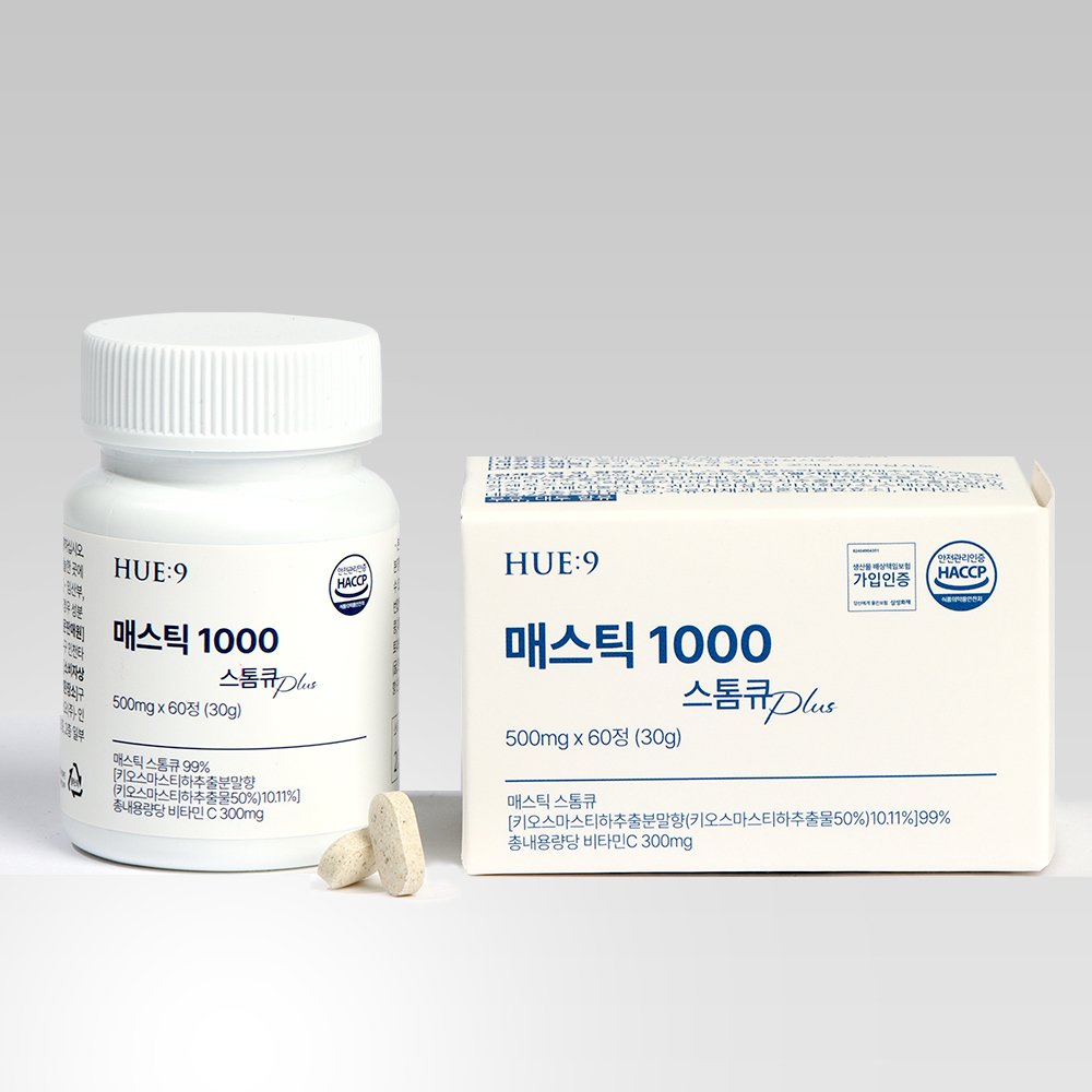 휴나인 <b>매스틱 검</b> 1000 스톰큐 무농약 양배추 PLUS 60정, 1개