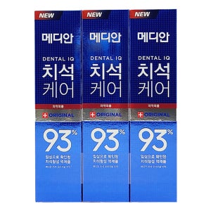 메디안 치석케어 오리지널 치약 120g 3입