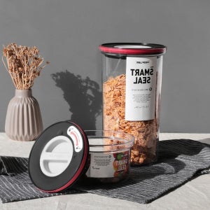 쿠키통 밀가루보관통 야채보관함 곡물 용기 원형 450ml