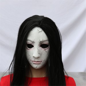 할로윈 마스크 남성 공포 귀신이 들린 집 방 탈출 해골 여자 유령 역겨운 무서운 얼굴 머리 장식